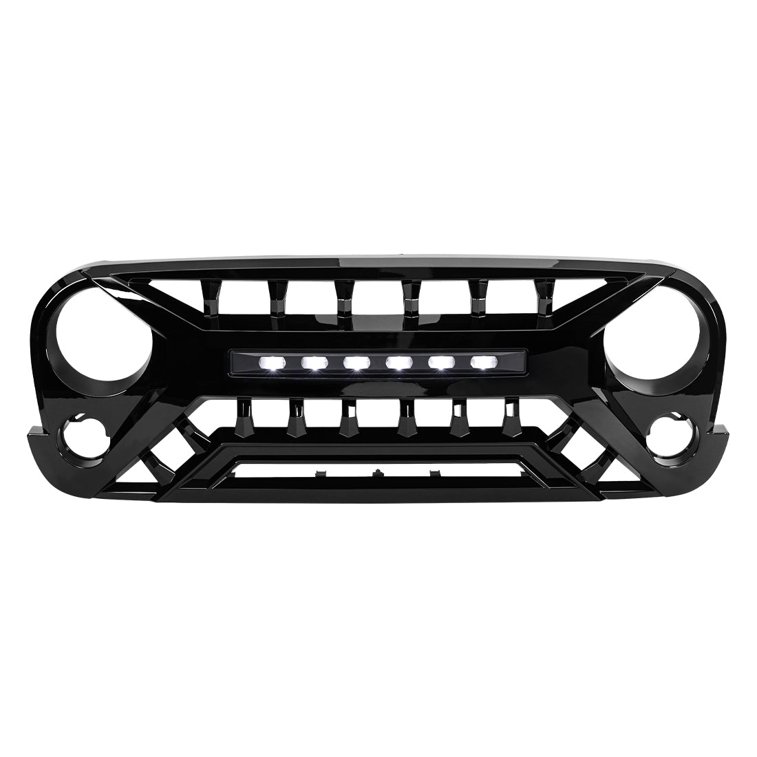 American Modified Armor Grille With Off-Road Lights - Glossy Black - AMJPAA00135