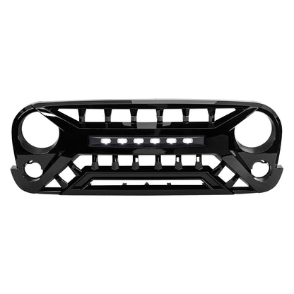 American Modified Armor Grille With Off-Road Lights - Glossy Black - AMJPAA00135