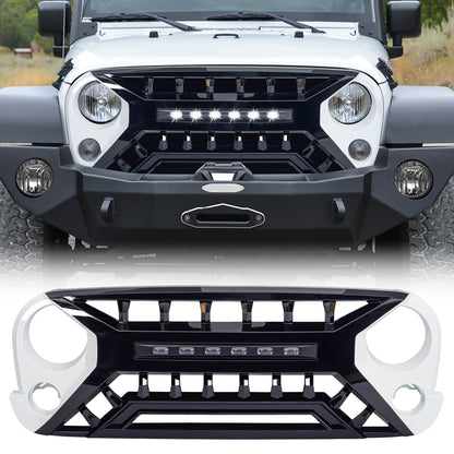 American Modified Armor Grille With Off-Road Lights - Black And White - AMJPAA00136