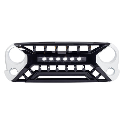 American Modified Armor Grille With Off-Road Lights - Black And White - AMJPAA00136