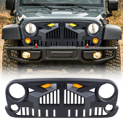 American Modified Empire Grille W/ LED Amber Lights Matte Black - AMJPAA00139