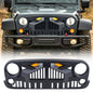 American Modified Empire Grille W/ LED Amber Lights Matte Black - AMJPAA00139