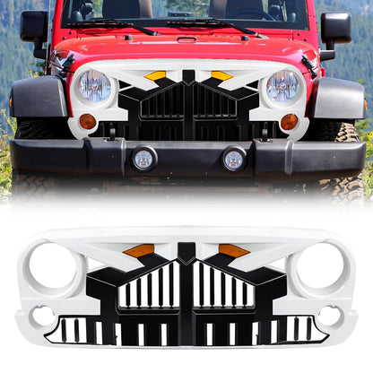 American Modified Empire Grille W/ LED Amber Lights White&Black - AMJPAA00141