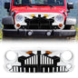 American Modified Empire Grille W/ LED Amber Lights White&Black - AMJPAA00141