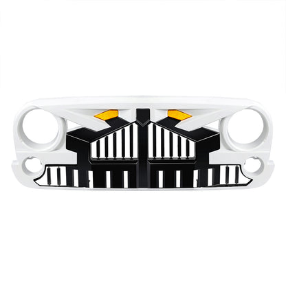American Modified Empire Grille W/ LED Amber Lights White&Black - AMJPAA00141