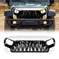 American Modified Shark Grille W/ LED Eyebrow DRL And Turn Signals White & Black - AMJPAA00147