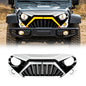 American Modified Goliath Grille W/ LED DRL And Turn Signals White & Black - AMJPAA00148