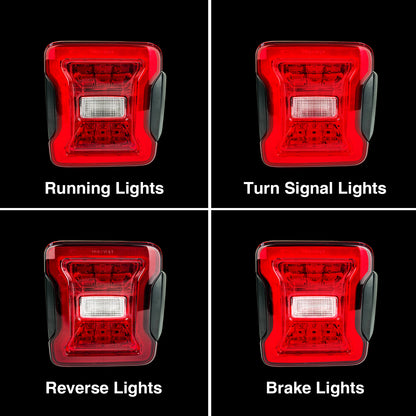 American Modified Red Lens JK To JL Conversion LED Tail Lights - AMJPAC03318