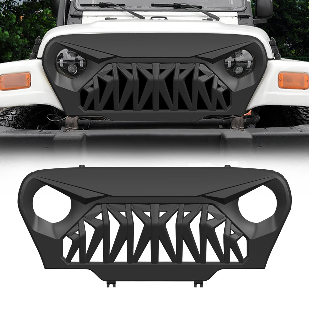 American Modified Shark Grille - Matte Black - AMJPBA00103
