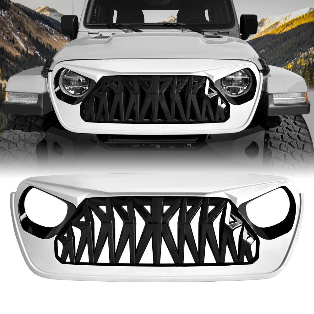 American Modified Shark Grille - White Surround And Black Insert - AMJPCA00105