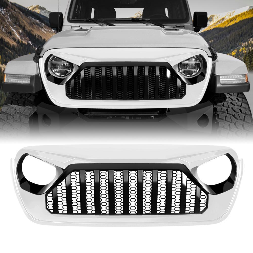American Modified Vader Grille With Mesh - White Surround And Black Insert - AMJPCA00107