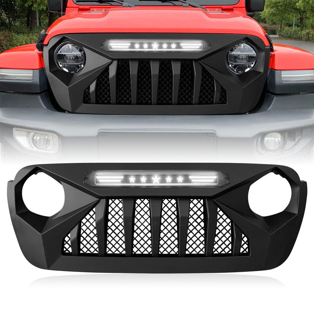 American Modified Demon Grille With White 5 Star Lights Bar - AMJPCA00111
