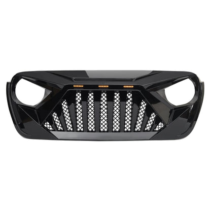 American Modified Goliath Grille W/ LED Amber Lights Glossy Black - AMJPCA00121