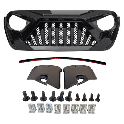 American Modified Goliath Grille W/ LED Amber Lights Glossy Black - AMJPCA00121