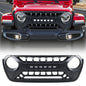 American Modified Armor Grille With LED Off-Road Lights - Matte Black - AMJPCA00124