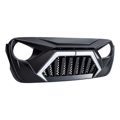 American Modified Goliath Grille W/ LED DRL And Turn Signals - Matte Black - AMJPCA00135