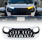 American Modified Shark Grille W/ LED Eyebrow DRL And Turn Signals White & Black - AMJPCA00141