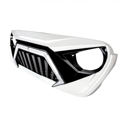 American Modified Goliath Grille W/ LED DRL And Turn Signals White & Black - AMJPCA00142