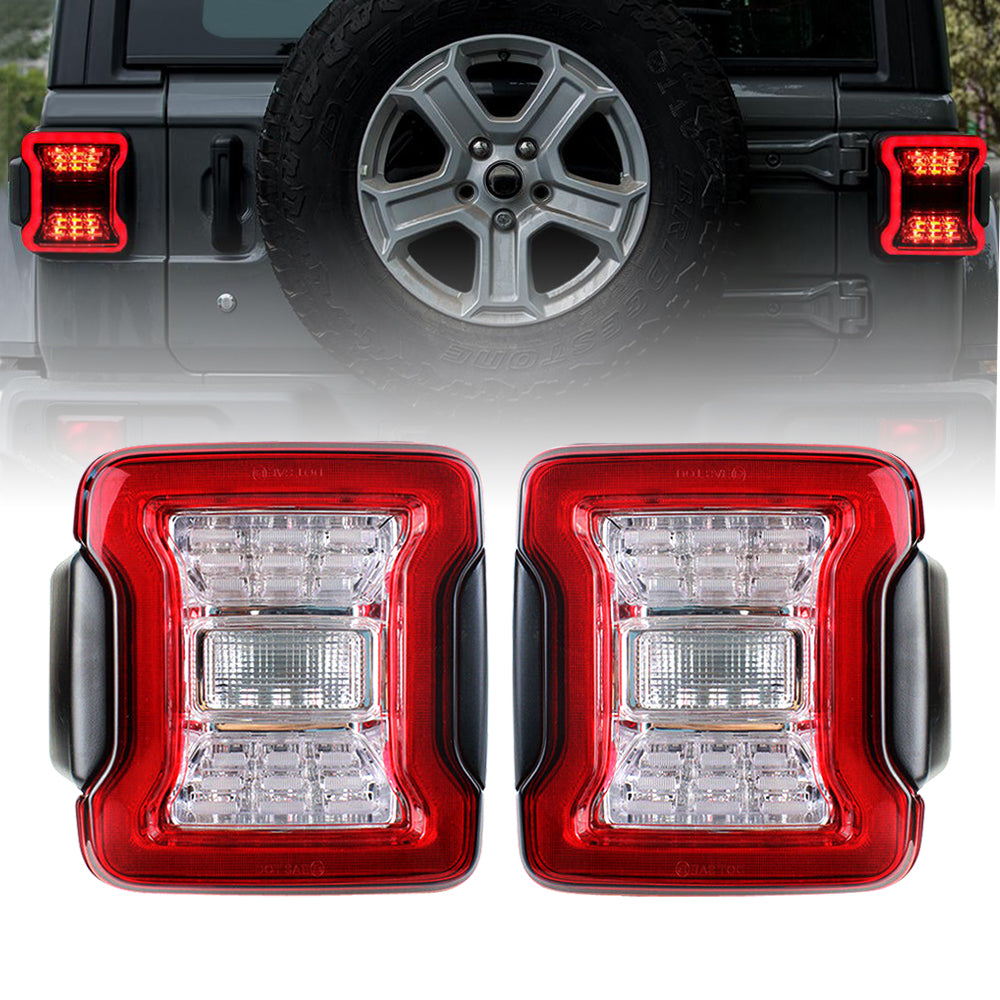American Modified LED Tail Lights - Clear Lens - AMJPCA03302
