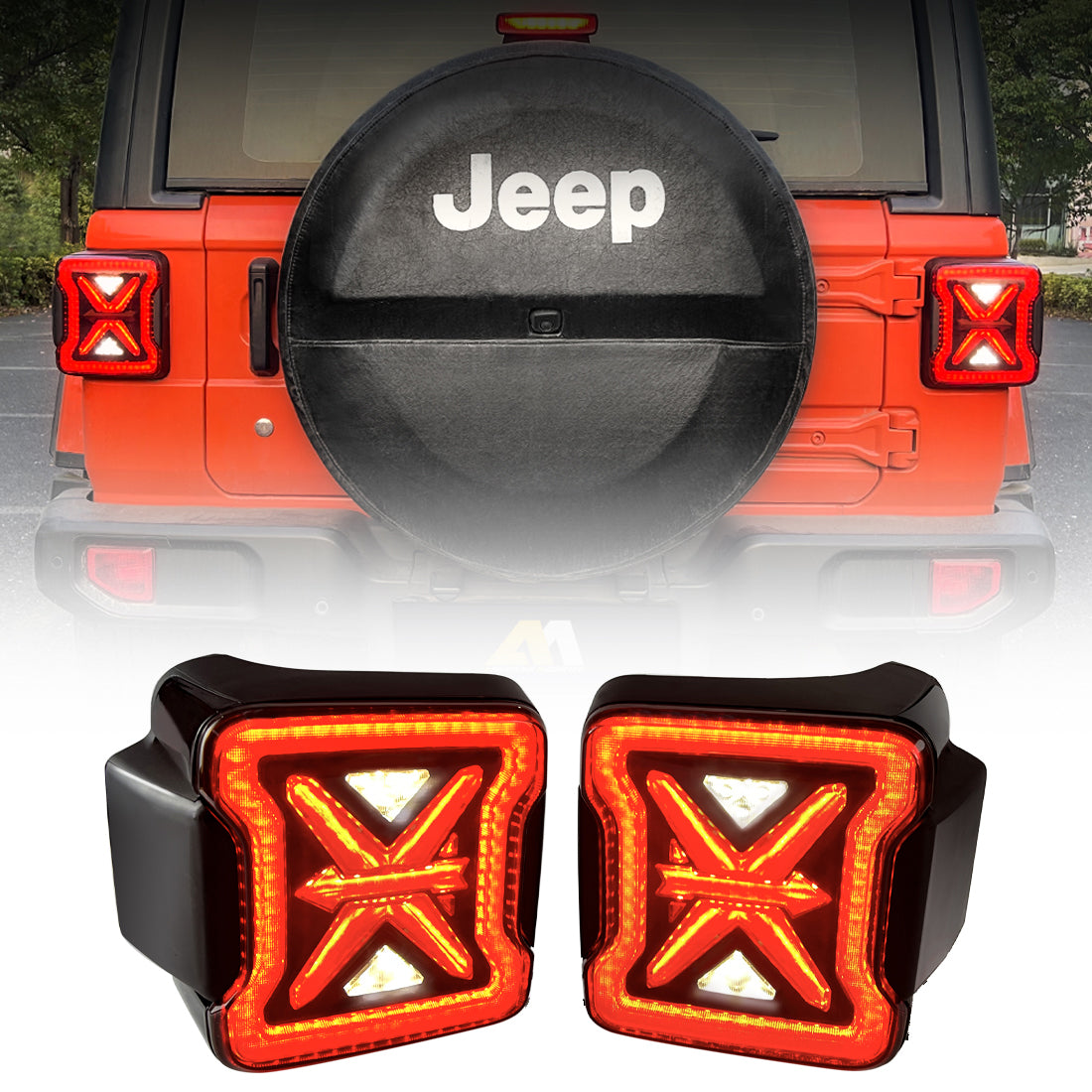American Modified Arrow Tail Lights - Smoked Lens - AMJPCA03304