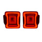 American Modified Tunnel Tail Lights - Black Housing - Red Lens - AMJPCA03305