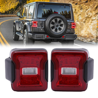 American Modified Red Lens LED Tail Lights - AMJPCA03309