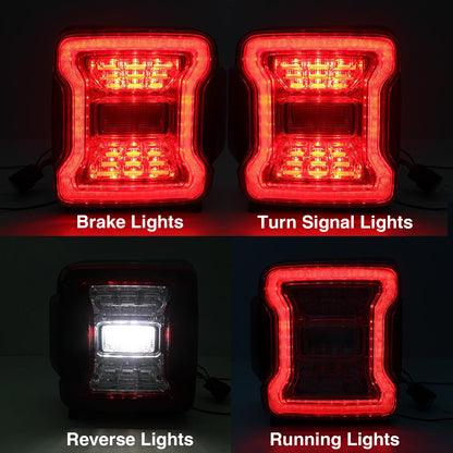 American Modified Red Lens LED Tail Lights - AMJPCA03309
