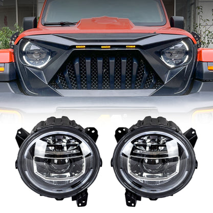 American Modified 9 Inch LED Halo Headlights With Start-Up Animation - AMJPCC00101