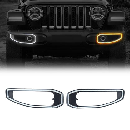 American Modified Front Bumper Fog Cover DRL With Turn Signal - AMJPCC00802