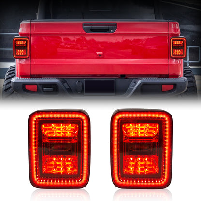 American Modified LED Tail Lights - Black Housing - Smoked Lens - AMJPEC00201