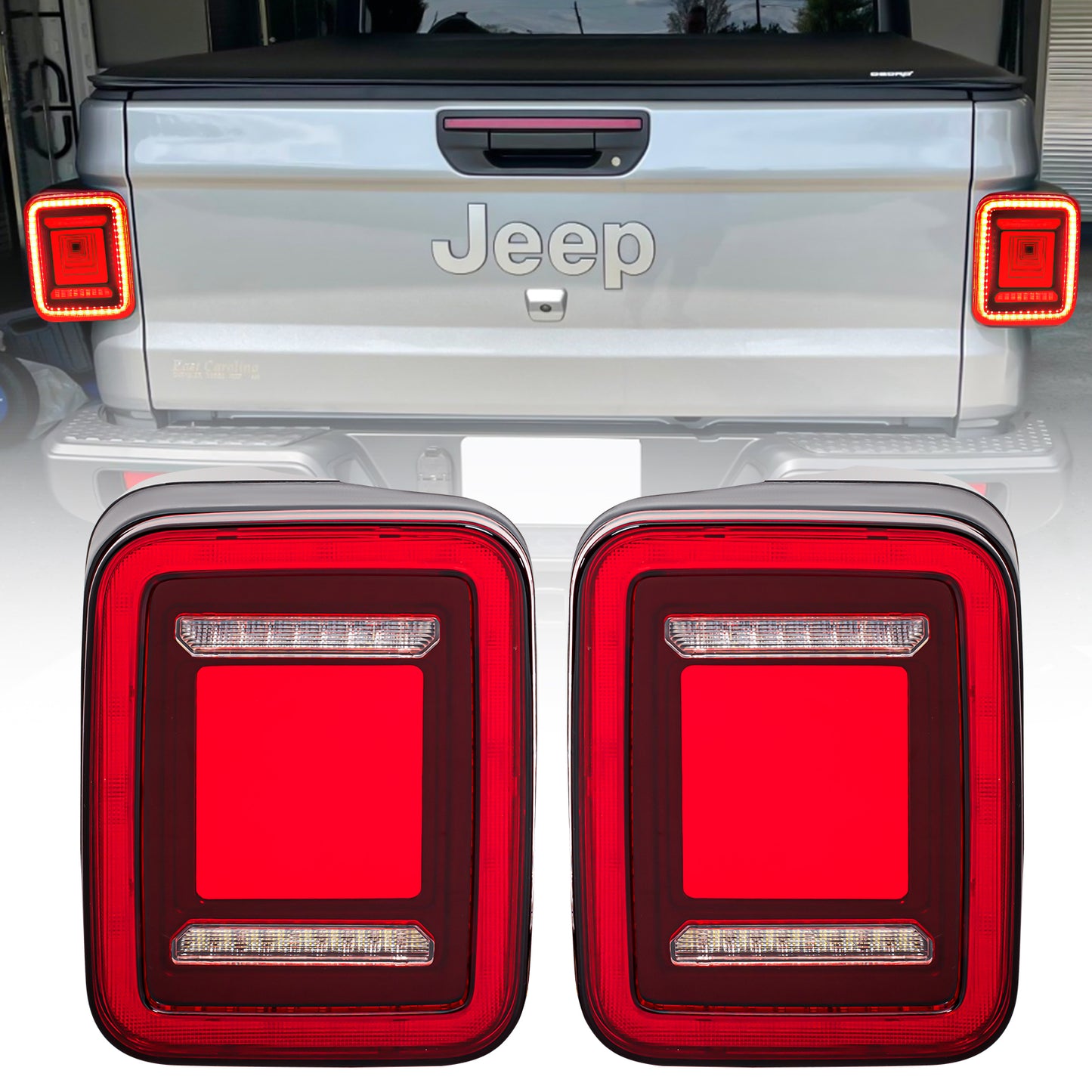 American Modified Red Lens Tunnel Taillights - AMJPEC00203