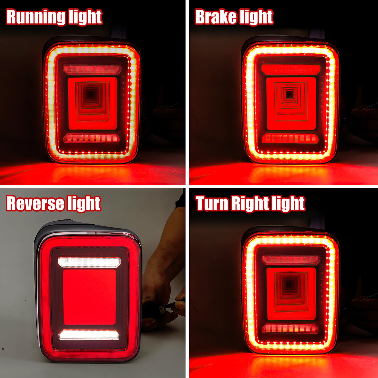 American Modified Red Lens Tunnel Taillights - AMJPEC00203