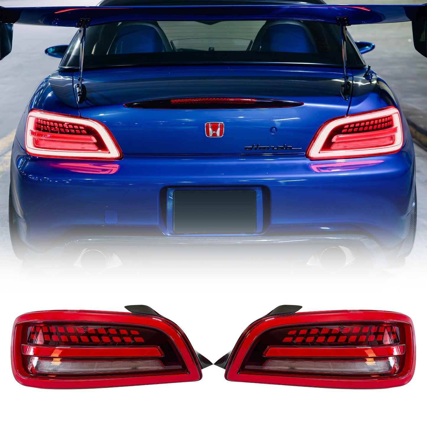 American Modified LED Tail Lights W/ Sequential Turn Signal Lights - AMPOAC00201