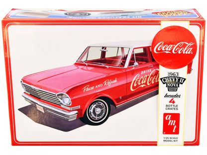Skill 3 Model Kit 1963 Chevrolet II Nova Wagon "Coca-Cola" 1/25 Scale Model by AMT  free shipping USA