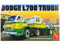 Skill 3 Model Kit 1966 Dodge L700 Truck with Flatbed Racing Trailer 1/25 Scale Model by AMT  free shipping USA