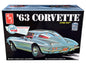Skill 2 Model Kit 1963 Chevrolet Corvette Stingray 1/25 Scale Model by AMT  free shipping USA