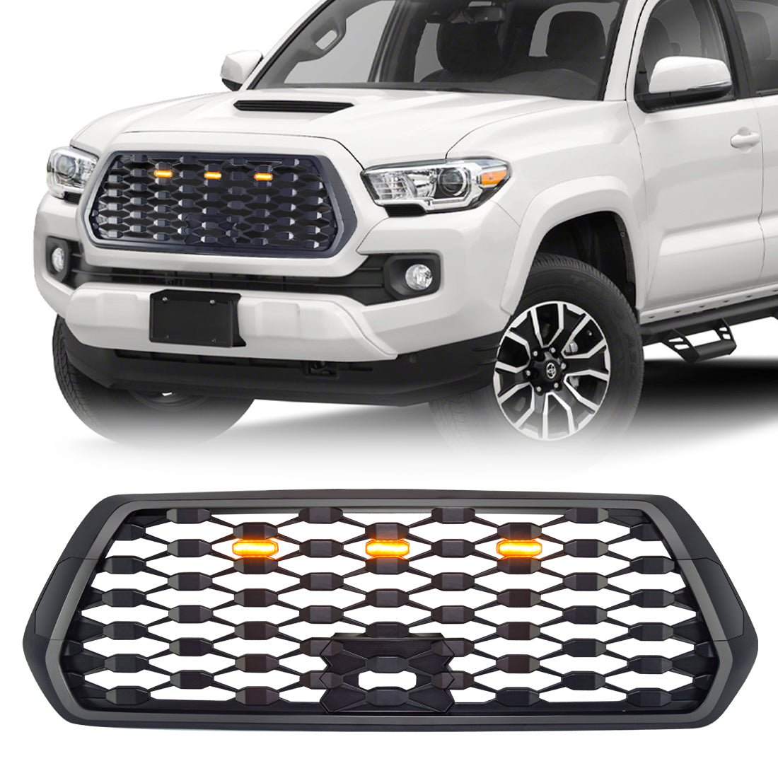 American Modified Mesh Grille With Amber Lights - AMTYTAA00103