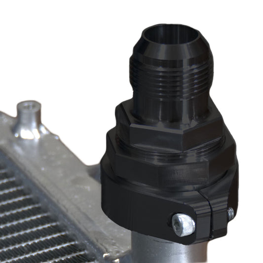 Weld Free 16AN Compression Fitting; Fits 1.25-1.35"; Black; Billet