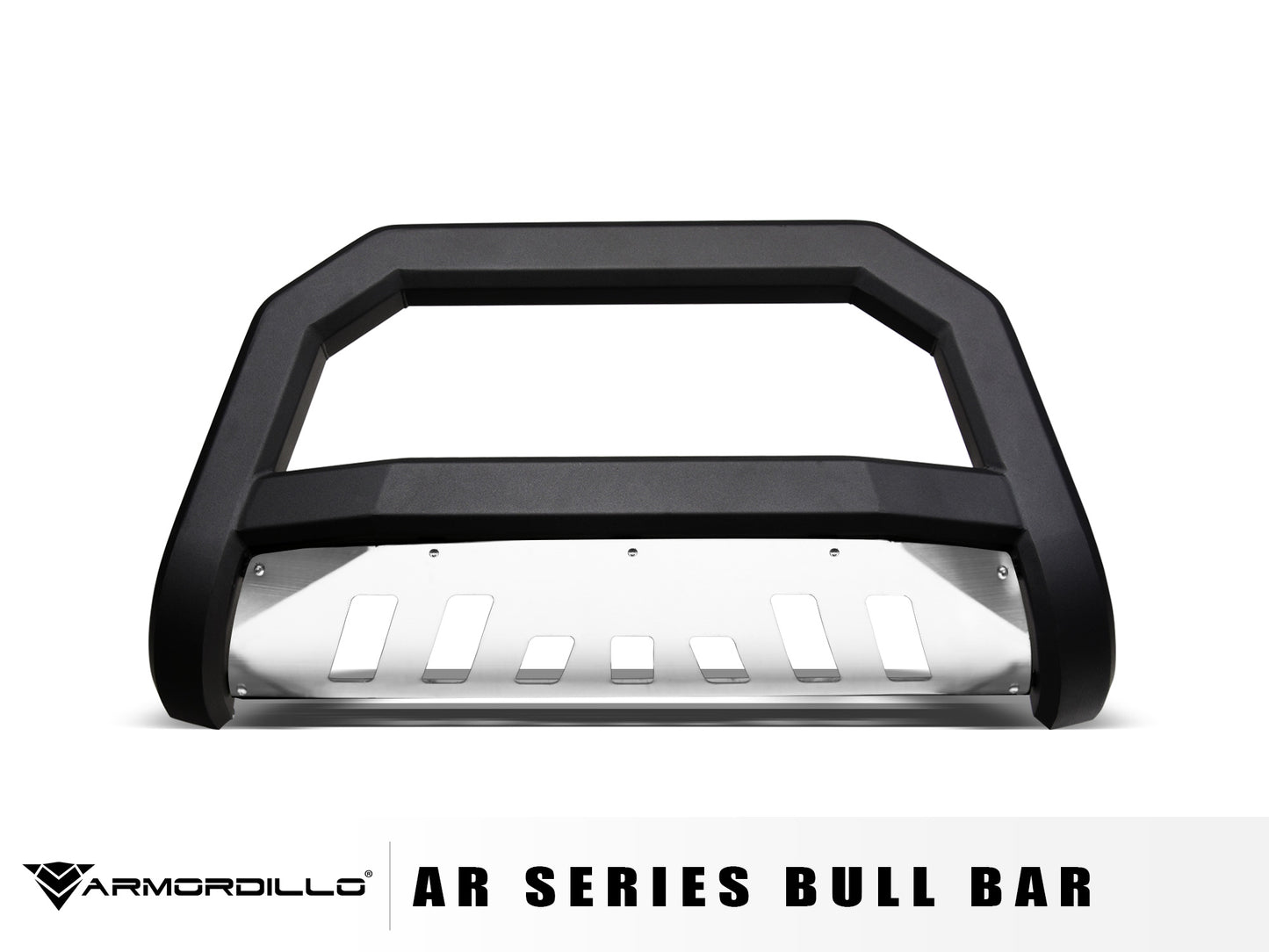 Armordillo 2001-2006 Chevy Avalanche 2500 AR Series Bull Bar - Matte Black W/Aluminum Skid Plate