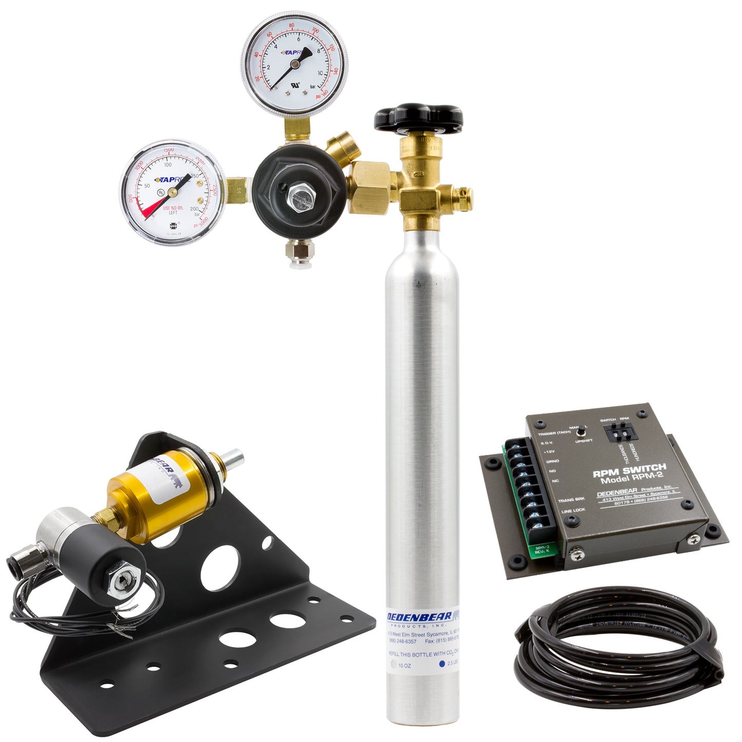 CO2 SHIFTER KIT CO2 BOTTLE & RPM SWITCH 2 SPEED QUARTERSTICK II