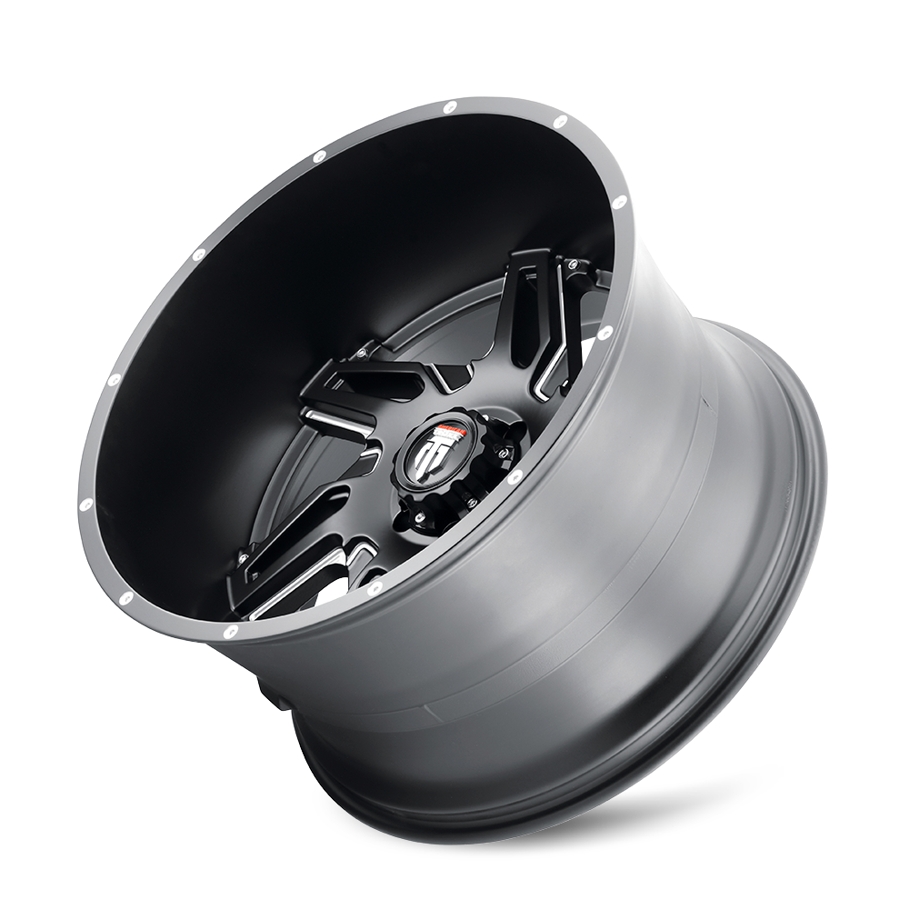 SPURS (AT186) SATIN BLACK MILLED