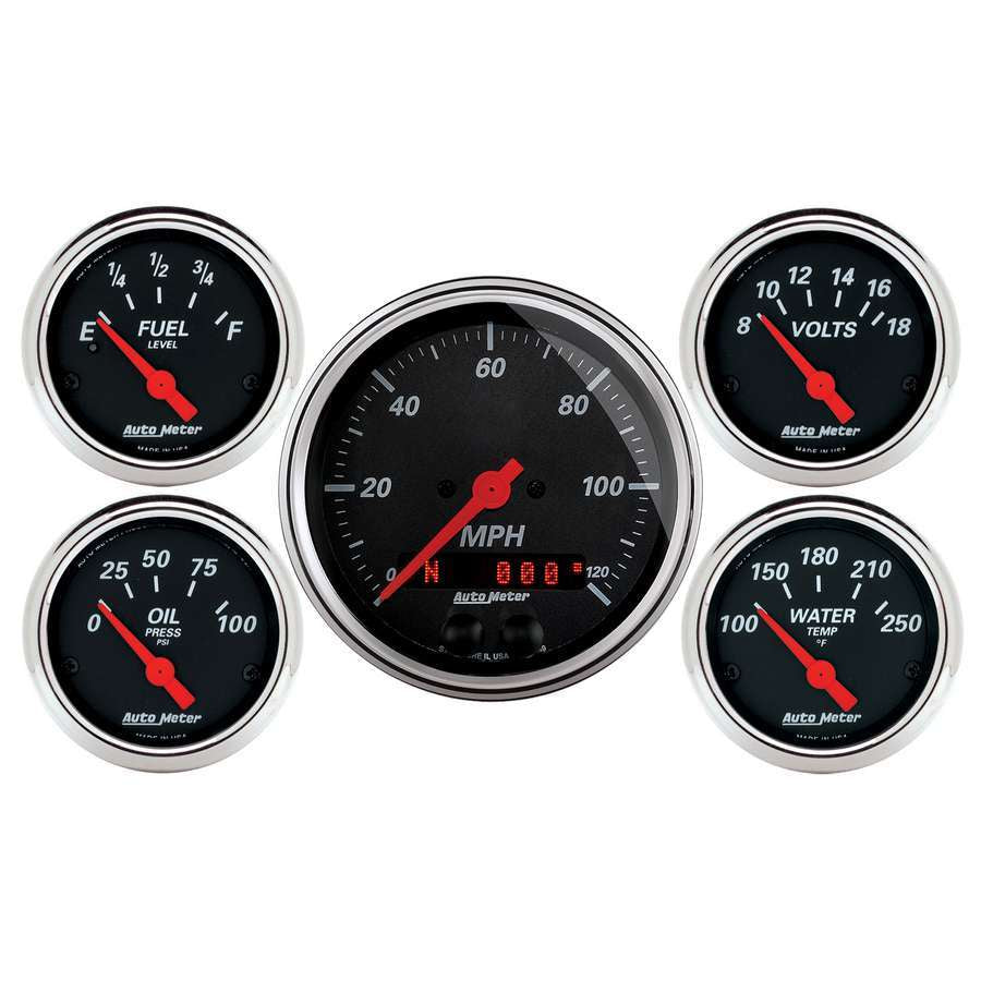 Designer Black Gauge Kit w/GPS Speedo - 1450