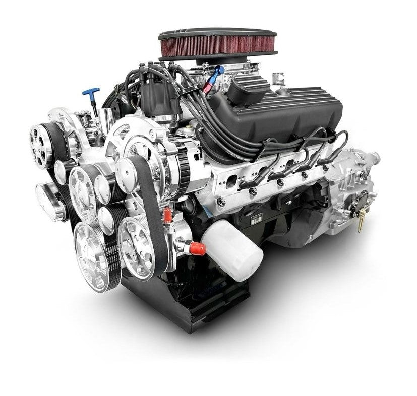 BluePrint Engines Ford Small Block Compatible 347 C.I. Mustang Edition - 4R70W Automatic Transmission - Polished Pulley Kit - Carbureted