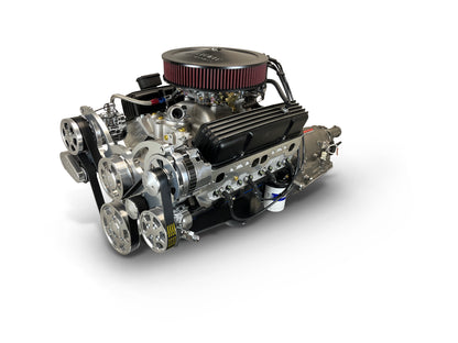 BluePrint Engines GM Small Block Compatible 383 C.I. Standard Edition - 700R4 Automatic Transmission - Polished Pulley Kit - Carbureted