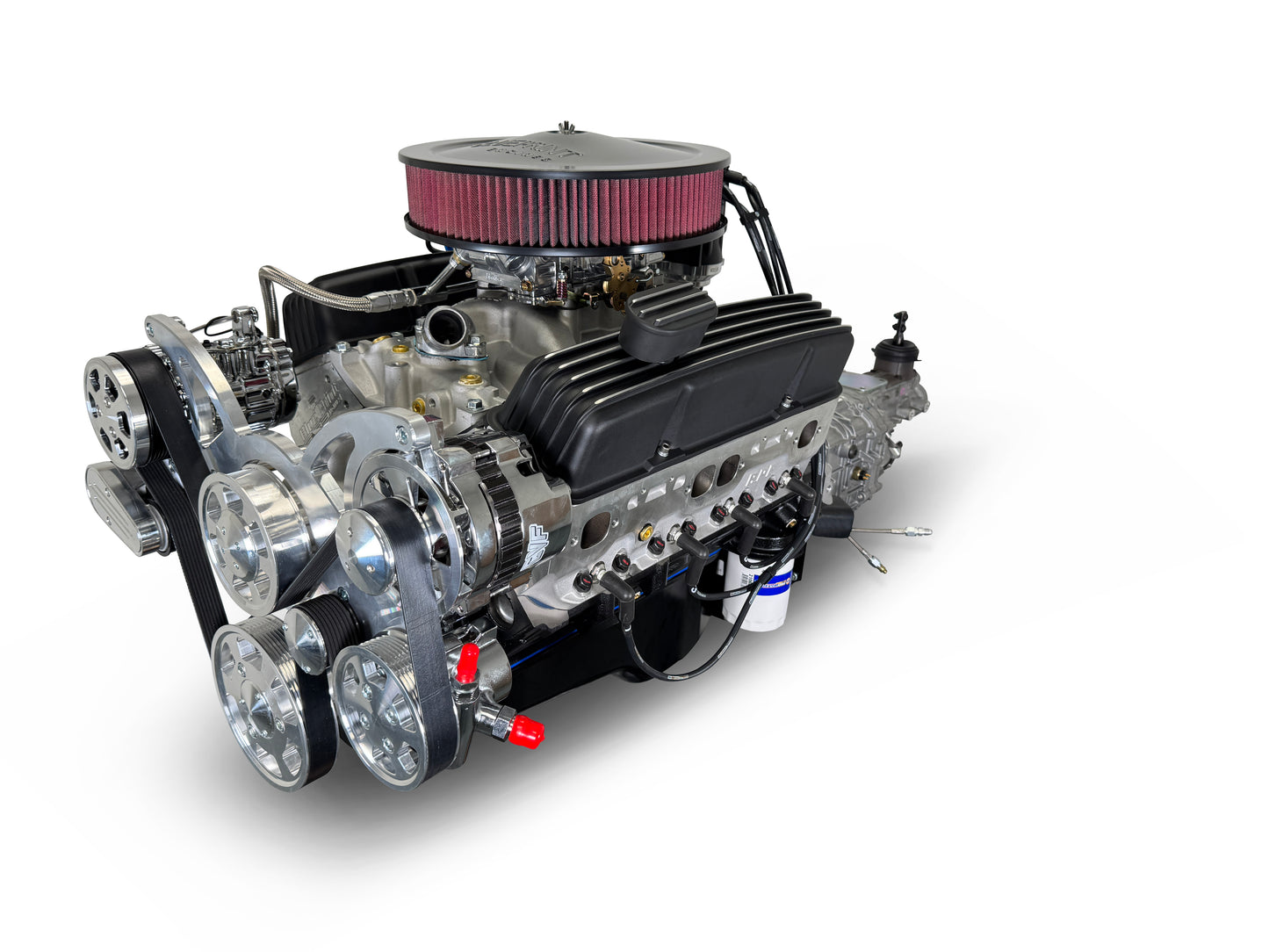 BluePrint Engines GM Small Block Compatible 400 C.I. Standard Edition - TKX Manual Transmission - Carbureted - - Polished Pulley Kit