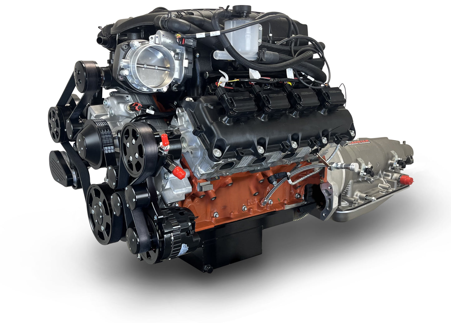 BluePrint Engines Chrysler Hemi Compatible 426 C.I. Standard Edition - 4L80E Automatic Transmission - Black Pulley Kit - Supercharged
