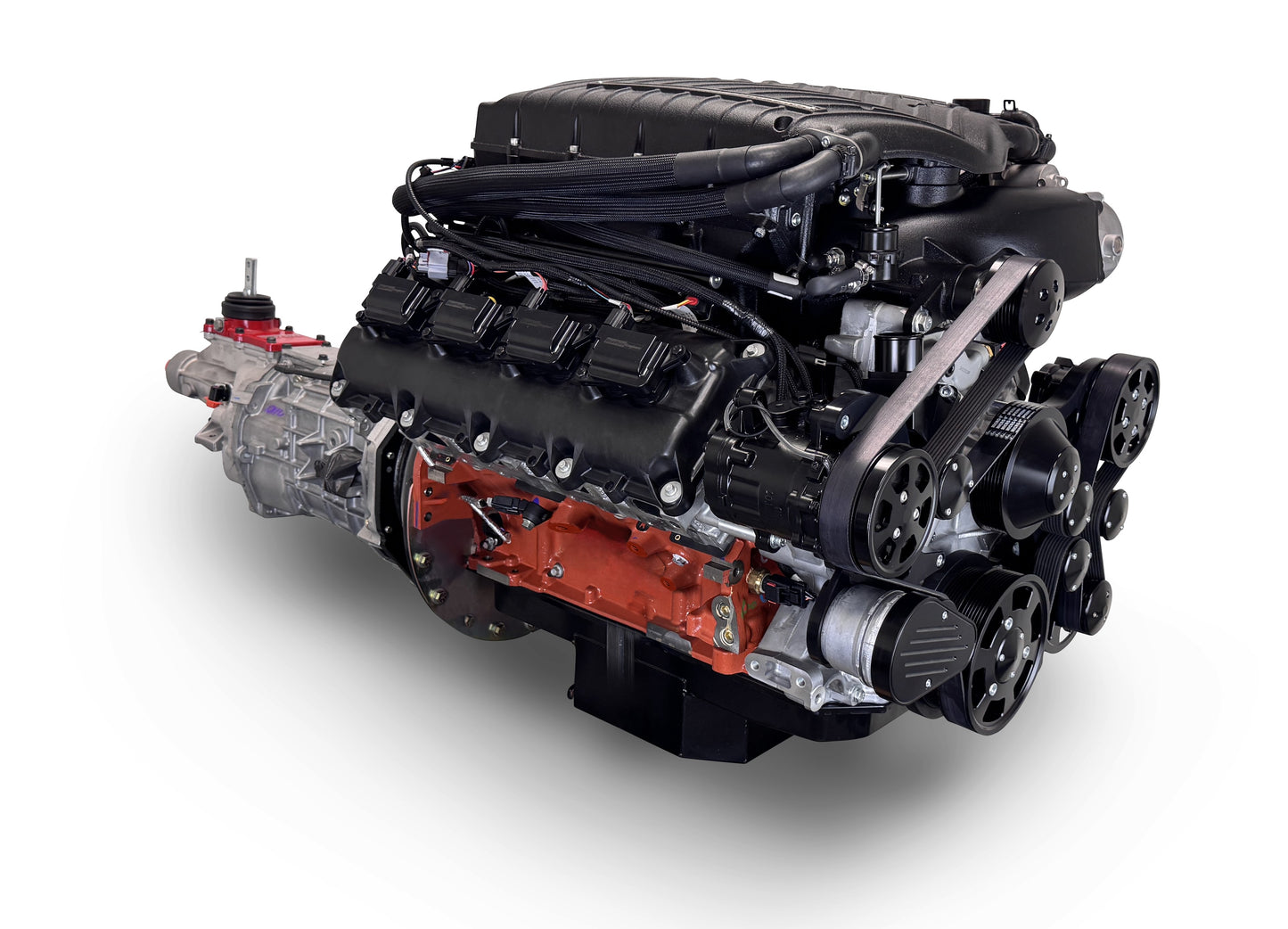 BluePrint Engines Chrysler Hemi Compatible 426 C.I. Standard Edition - T56 Manual Transmission - Black Pulley Kit - Supercharged