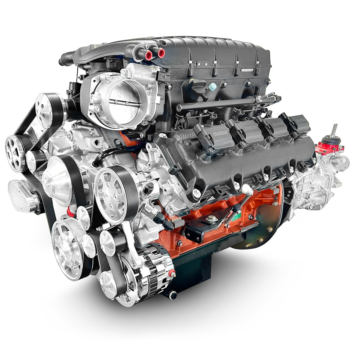 BluePrint Engines Chrysler Hemi Compatible 426 C.I. Standard Edition - T56 Manual Transmission - Polished Pulley Kit - Supercharged