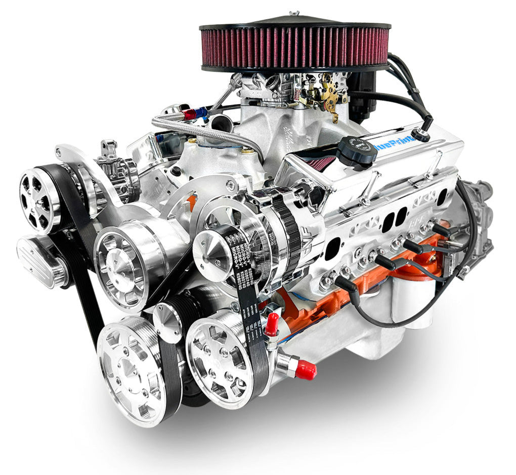 BluePrint Engines GM Small Block Compatible 454 C.I. Standard Edition - 700R4 Automatic Transmission - Polished Pulley Kit - Carbureted