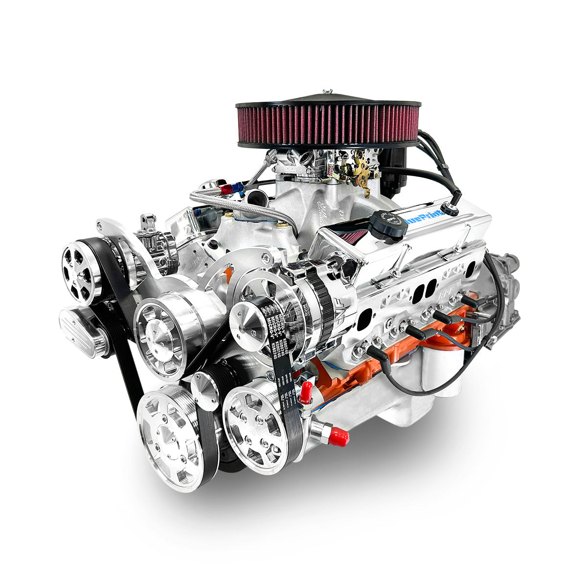 BluePrint Engines GM Small Block Compatible 454 C.I. Standard Edition - TKX Manual Transmission - Polished Pulley Kit - Fuel Injected